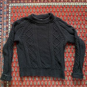 LL Bean signature cotton fisherman sweater S